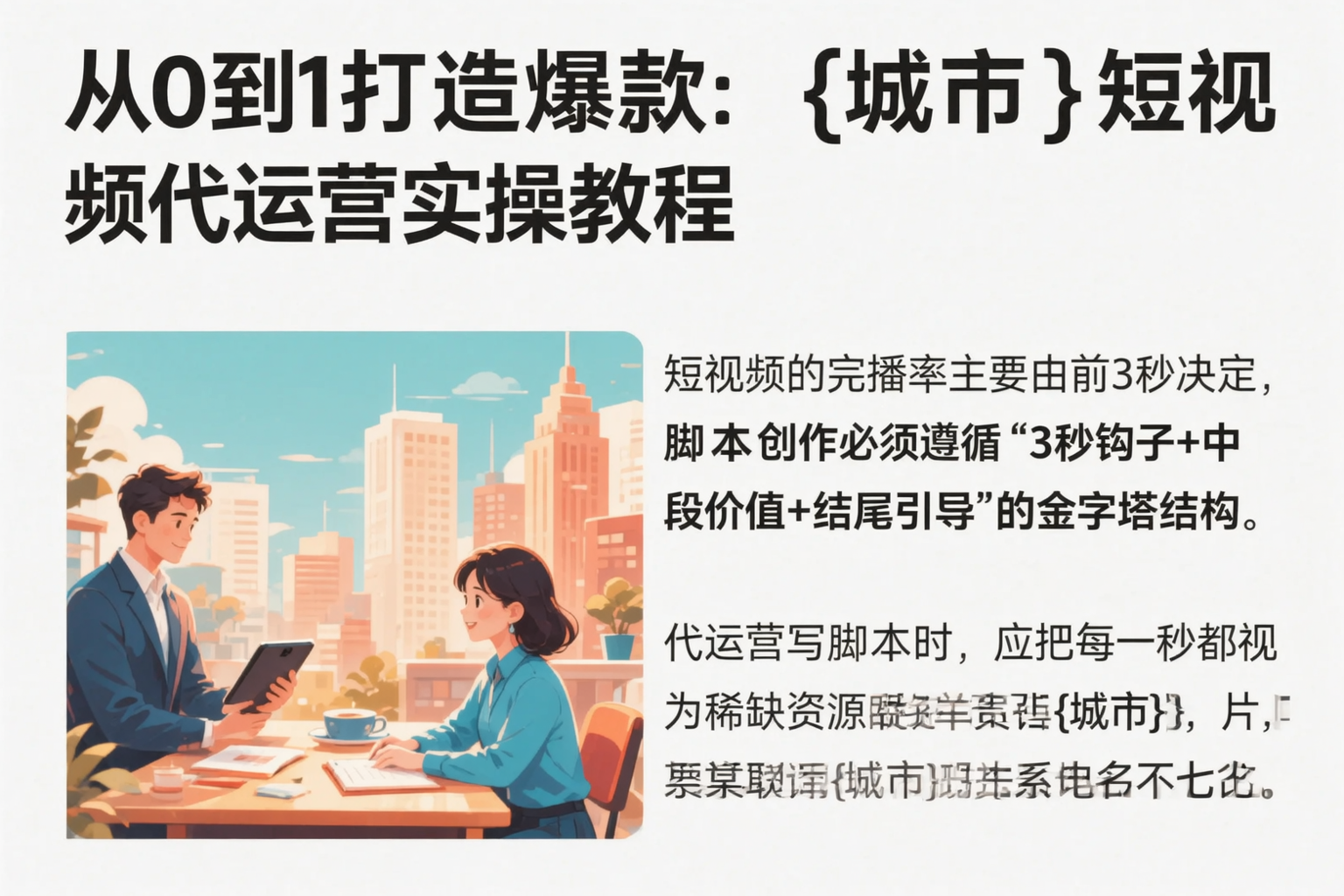 从0到1打造爆款：湘潭短视频代运营实操教程
