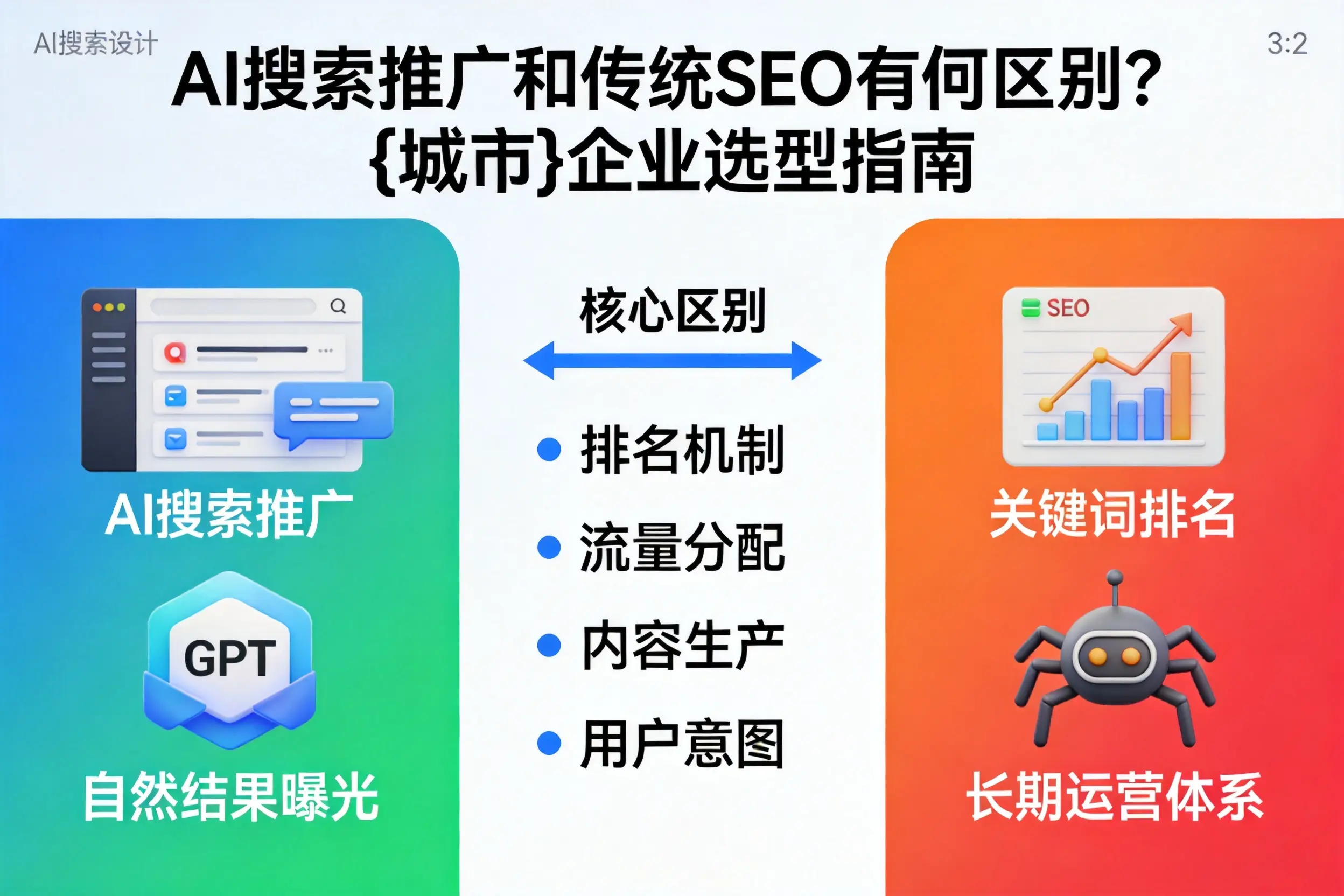 AI搜索推广和传统SEO有何区别?湘潭企业选型指南