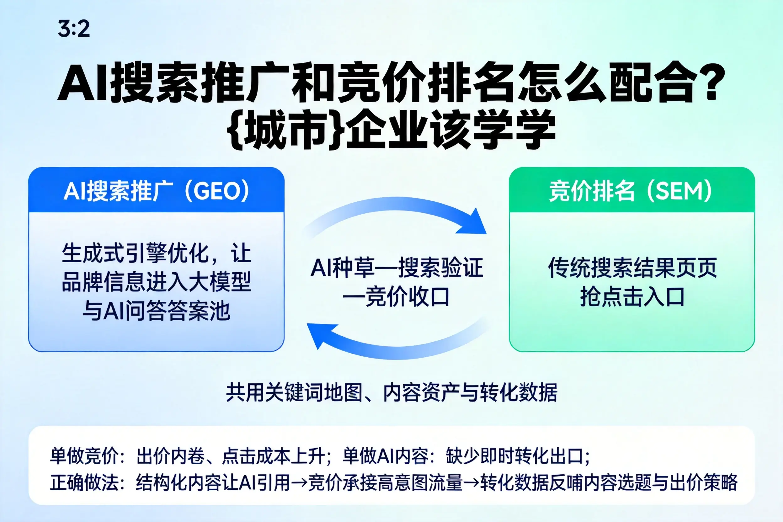 AI搜索推广和竞价排名怎么配合?湘潭企业该学学