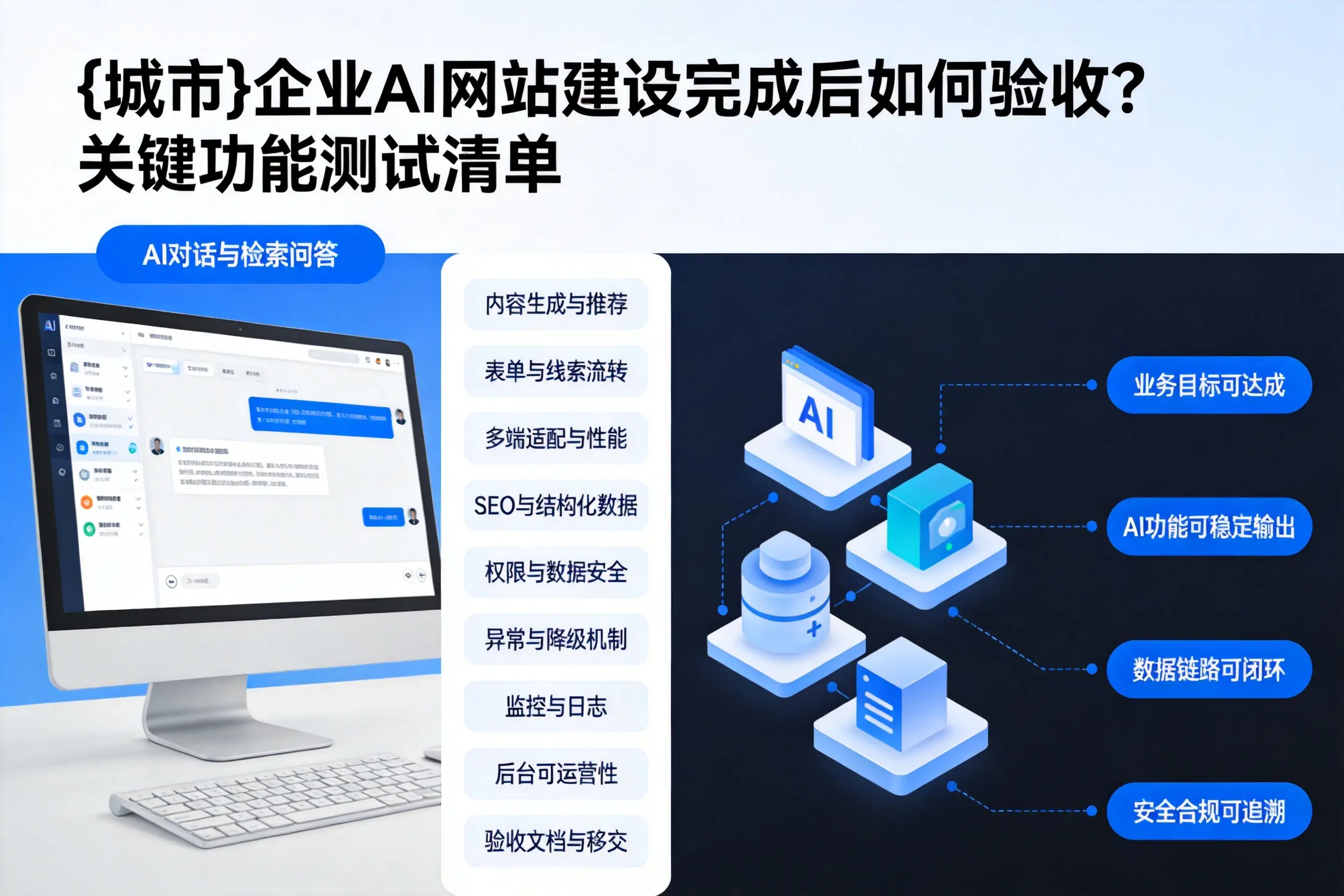 湘潭企业AI网站建设完成后如何验收?关键功能测试清单