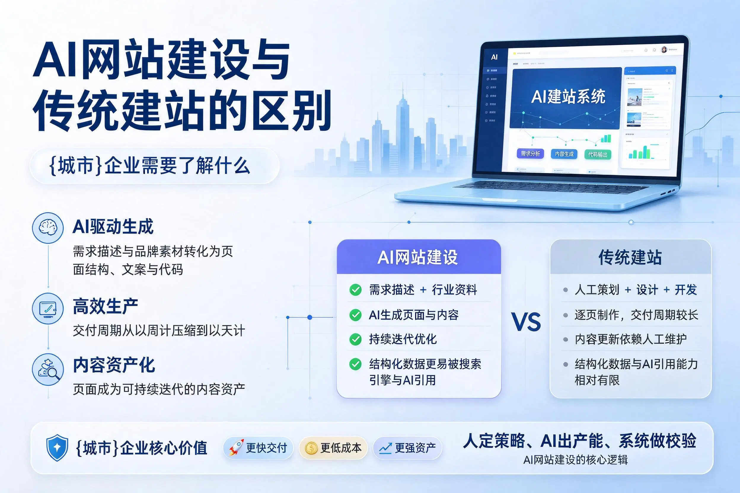 AI网站建设与传统建站的区别,湘潭企业需要了解什么