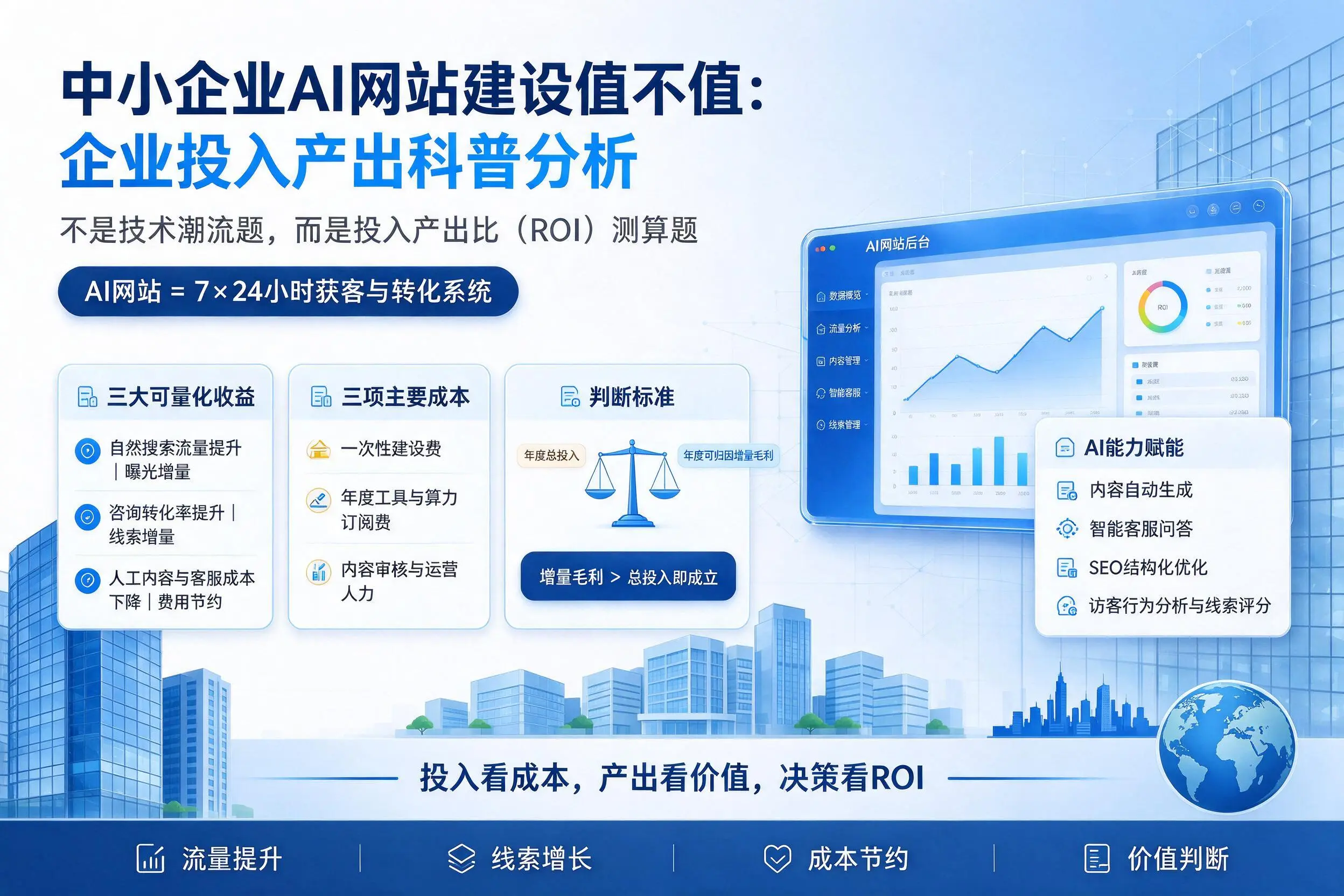 中小企业AI网站建设值不值:湘潭企业投入产出科普分析