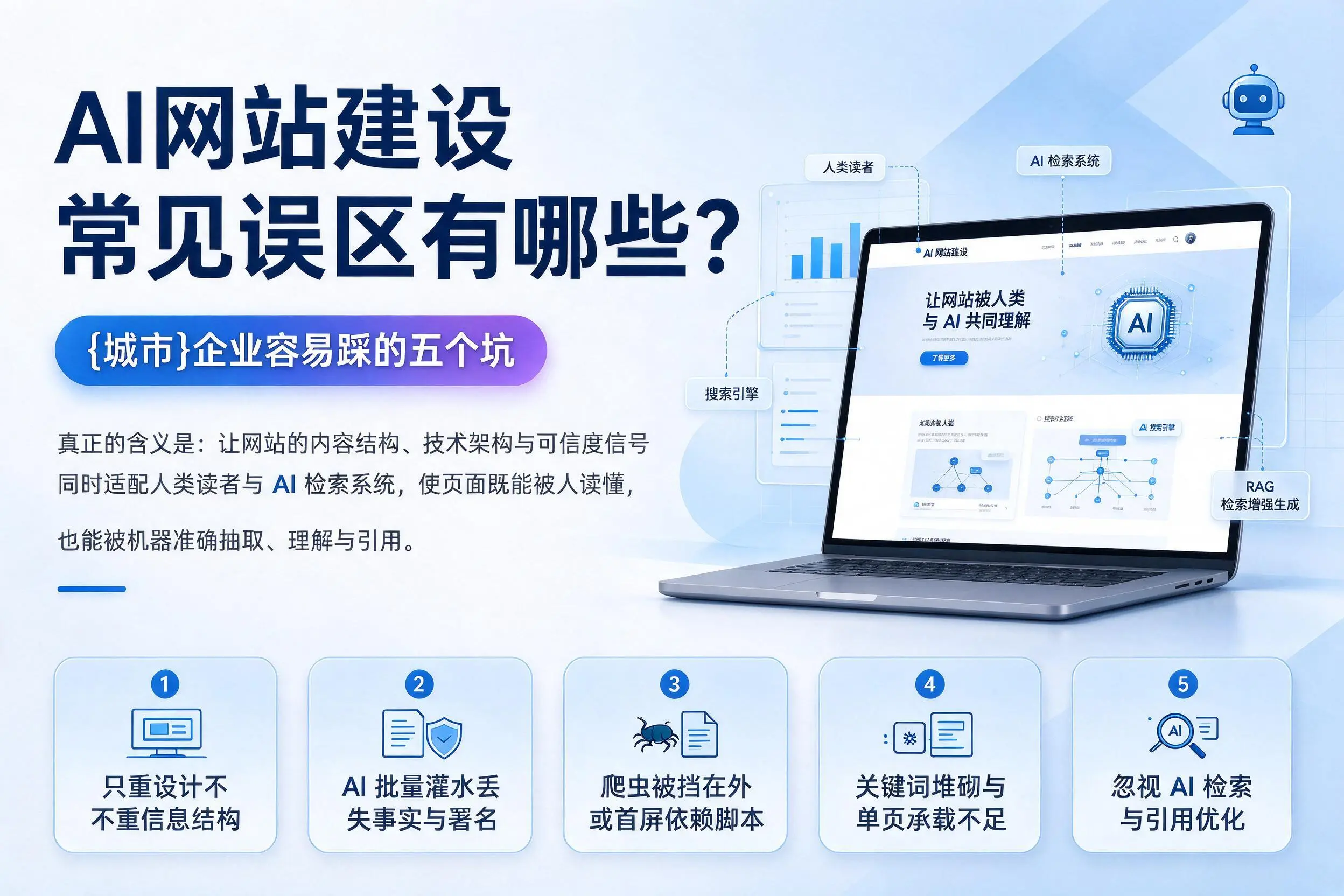 AI网站建设常见误区有哪些?湘潭企业容易踩的五个坑