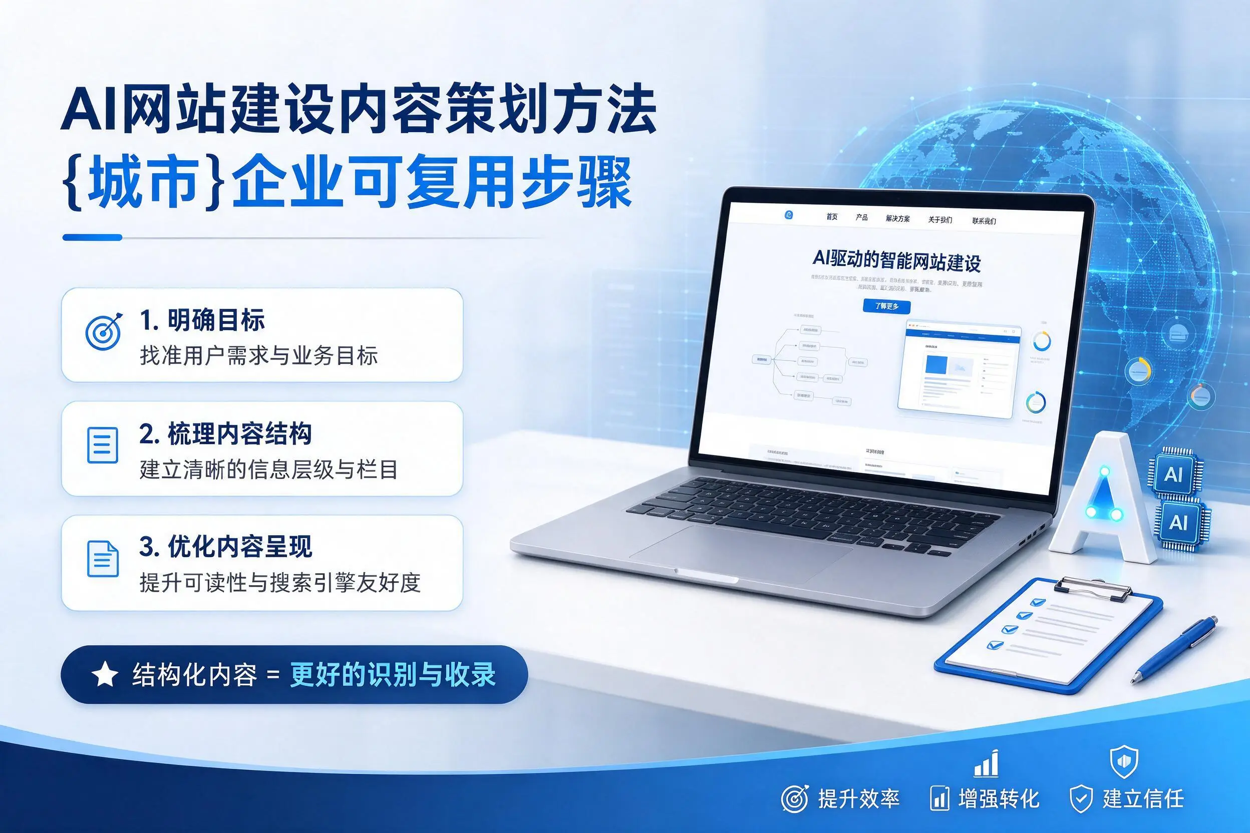 AI网站建设内容策划方法,湘潭企业可复用步骤