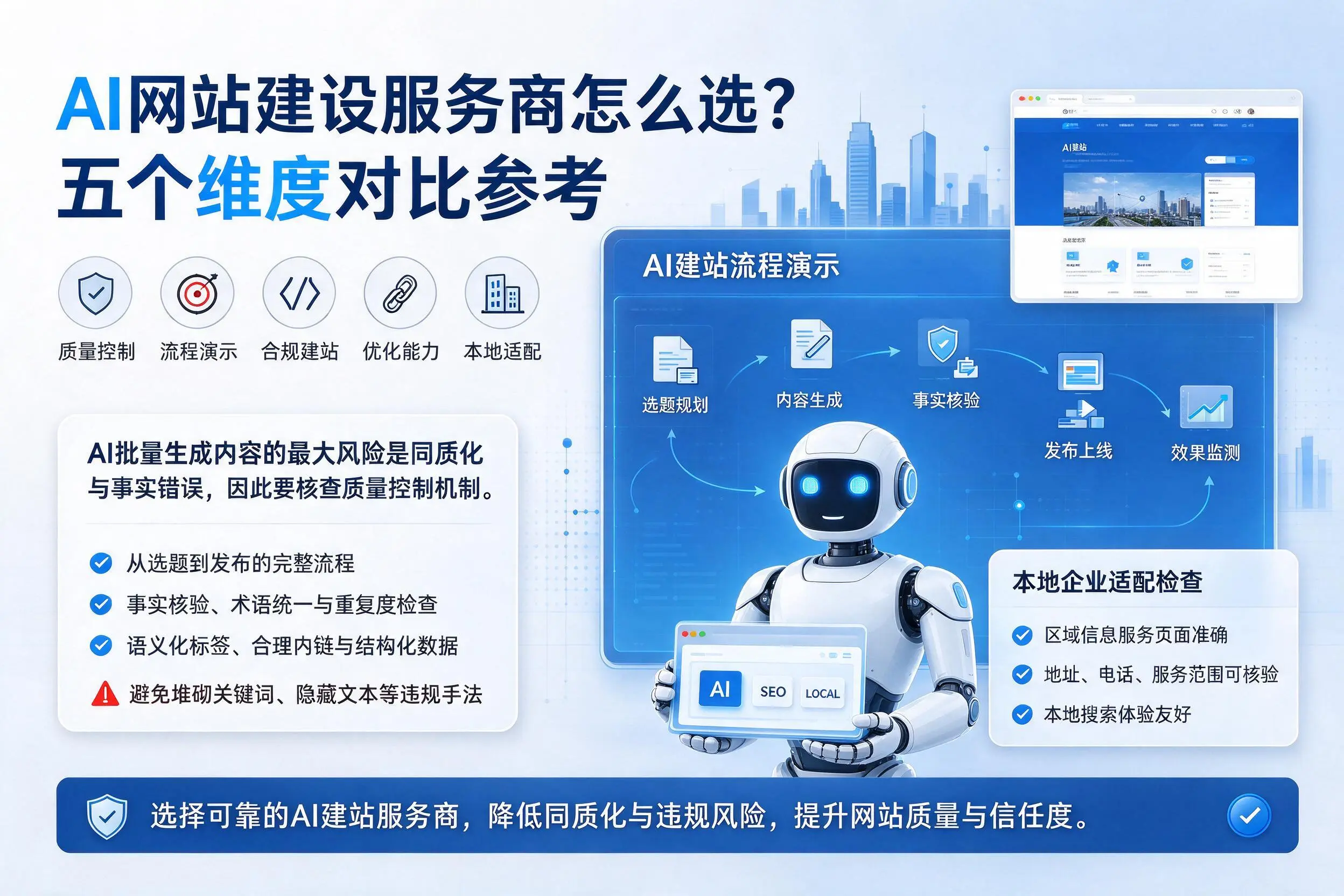湘潭AI网站建设服务商怎么选？五个维度对比参考